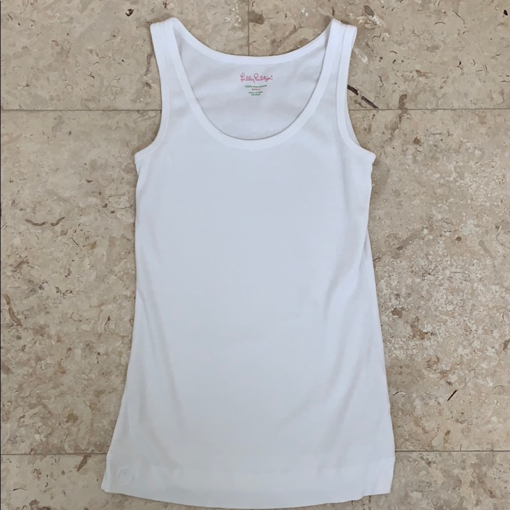 Lilly Pulitzer Pima cotton tank top white size